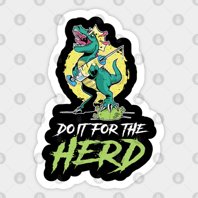 Do it for the Herd Dino Vax birthday gift Sticker by swissles